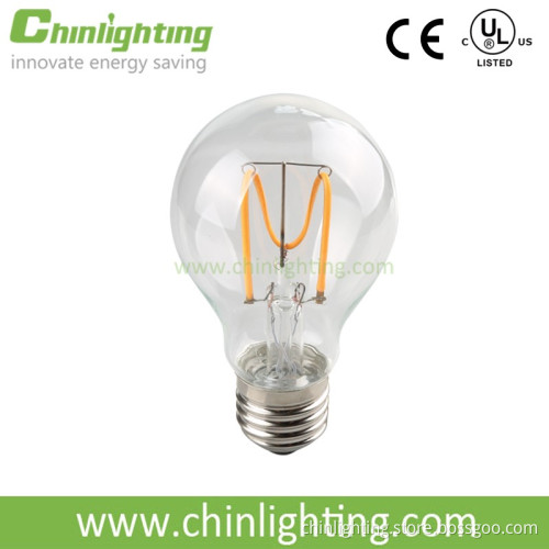 A60 standard 2200k e27 warm white color led soft filament bulb